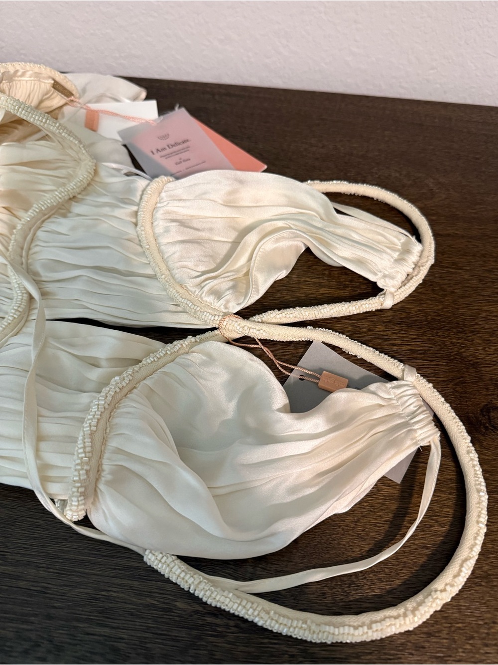Cult Gaia open back silk gown in off white - Picture 5 of 5